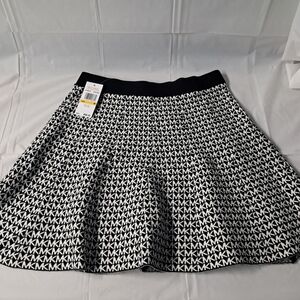 Michael Kors Black and White Women's Skirt Size Medium